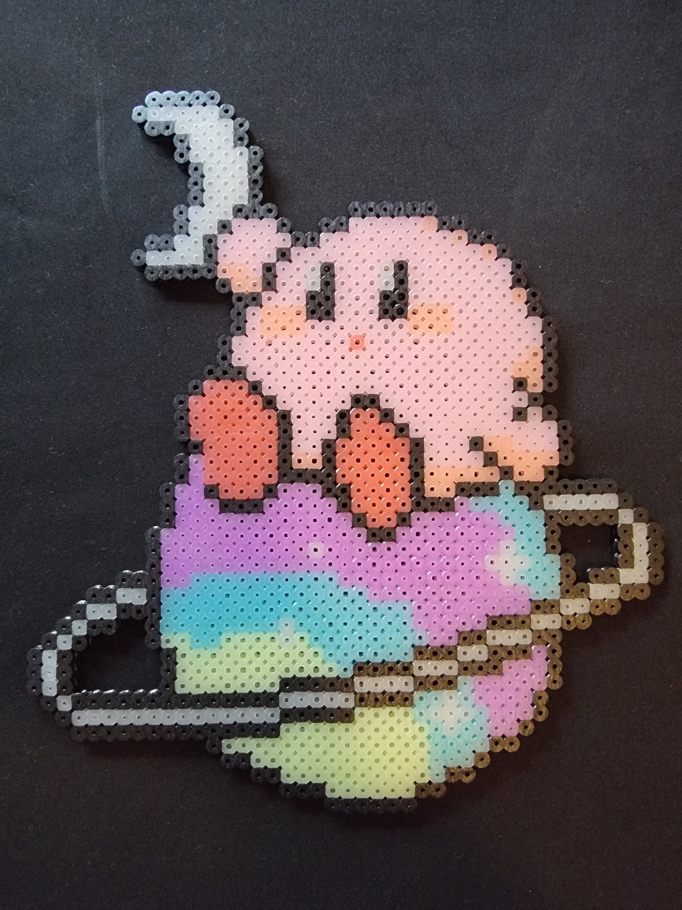 Large Kirby on Planet With Moon Glow in the Dark Retro Gamer - Etsy