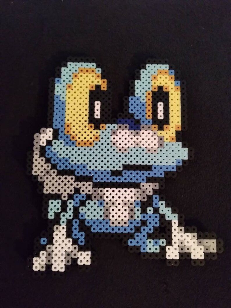 Pokemon Froakie Perler Bead Pixel Art Beads Craft Kandi Decor Etsy