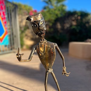Custom Gentleman Alien Art Statue w/Jewels