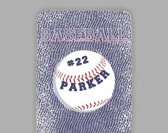 Personalized Baseball Sherpa Blanket