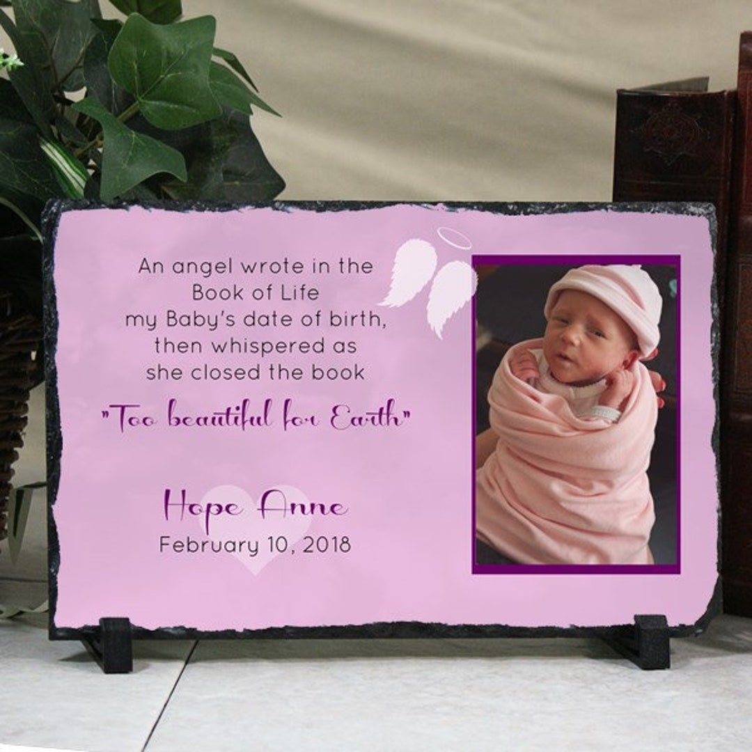 Child Loss Infant Loss Memorial, Custom Baby Memorial, Personalized Baby Memorial Stone Plaque