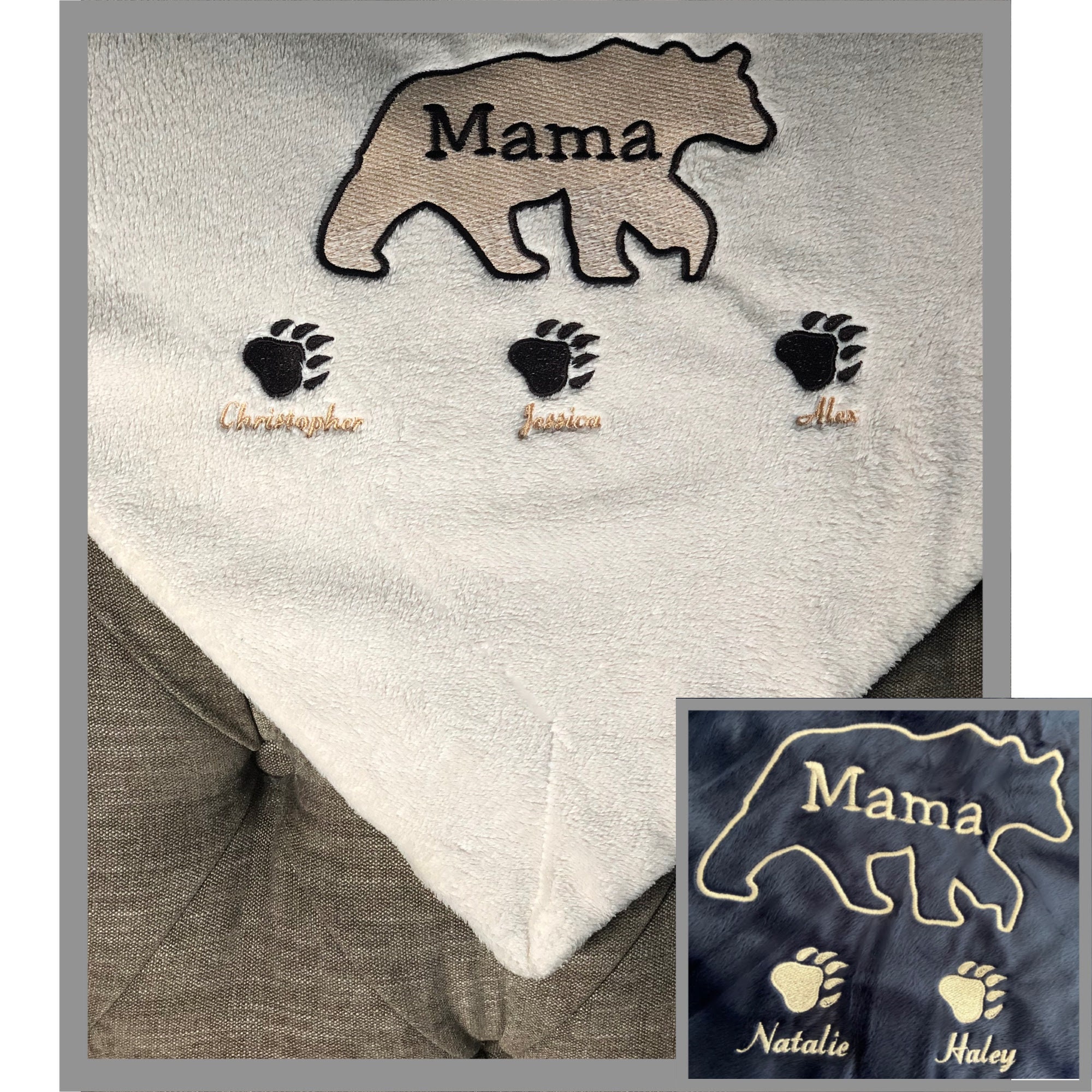 Mama Bear Throw Blanket Super Soft Fuzzy Plush Blanket for Gifts,Bedding  Quilt Home Decor for Couch Sofa Bed All Season,40x50 for Kids
