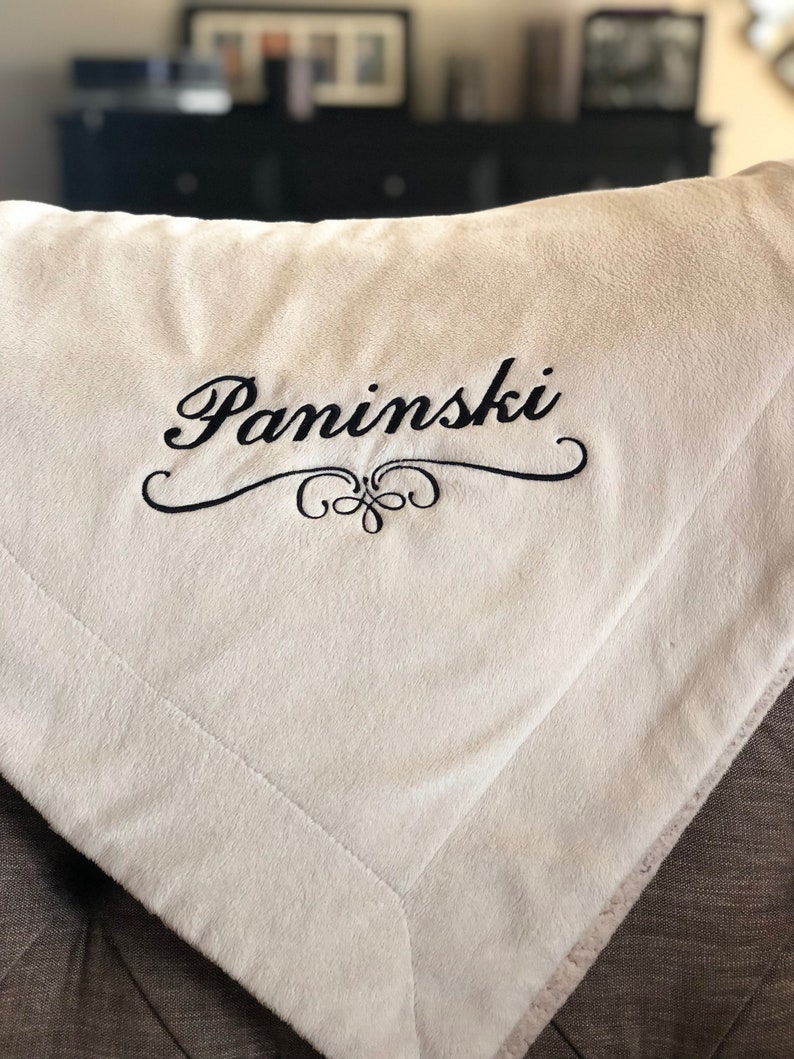 Personalized Sherpa Blanket Embroidered Sherpa Blanket Etsy