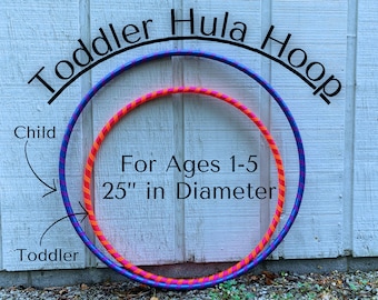 Custom Toddler Hula Hoop / Choose 2 Colors / 25" in Diameter / Ages 1-5 / Option to Personalize with Name / Child Hula Hoop / Kid Hula Hoop