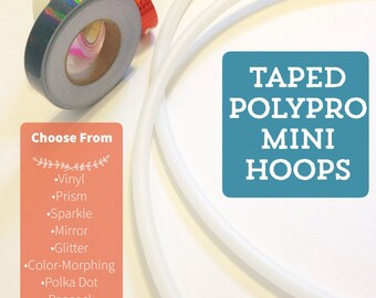 Taped Polypro Minis // 5/8" or 3/4", Mini Hula Hoops, Collapsable