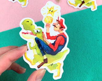 Sticker 4" - Mario and Yoshi