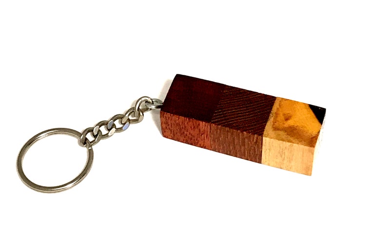 Elder Magic Bloodwood trees keychain; Exotic wood key chain; Runescape inspired charm key ring; 99 wc; Natural oil finish;