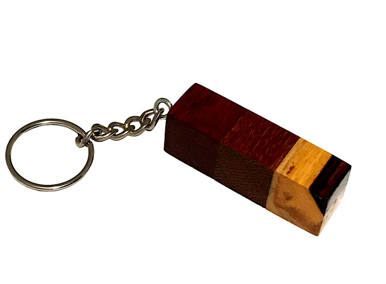 Elder Magic Bloodwood trees keychain; Exotic wood key chain; Runescape inspired charm key ring; 99 wc; Natural oil finish;
