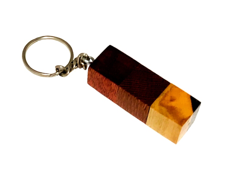 Elder Magic Bloodwood trees keychain; Exotic wood key chain; Runescape inspired charm key ring; 99 wc; Natural oil finish;