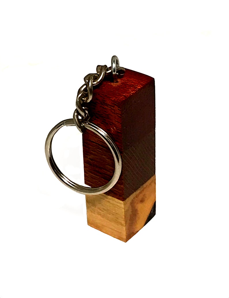 Elder Magic Bloodwood trees keychain; Exotic wood key chain; Runescape inspired charm key ring; 99 wc; Natural oil finish;