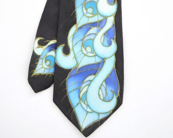 Peacock feathers groom tie, blue feathers peacock tie