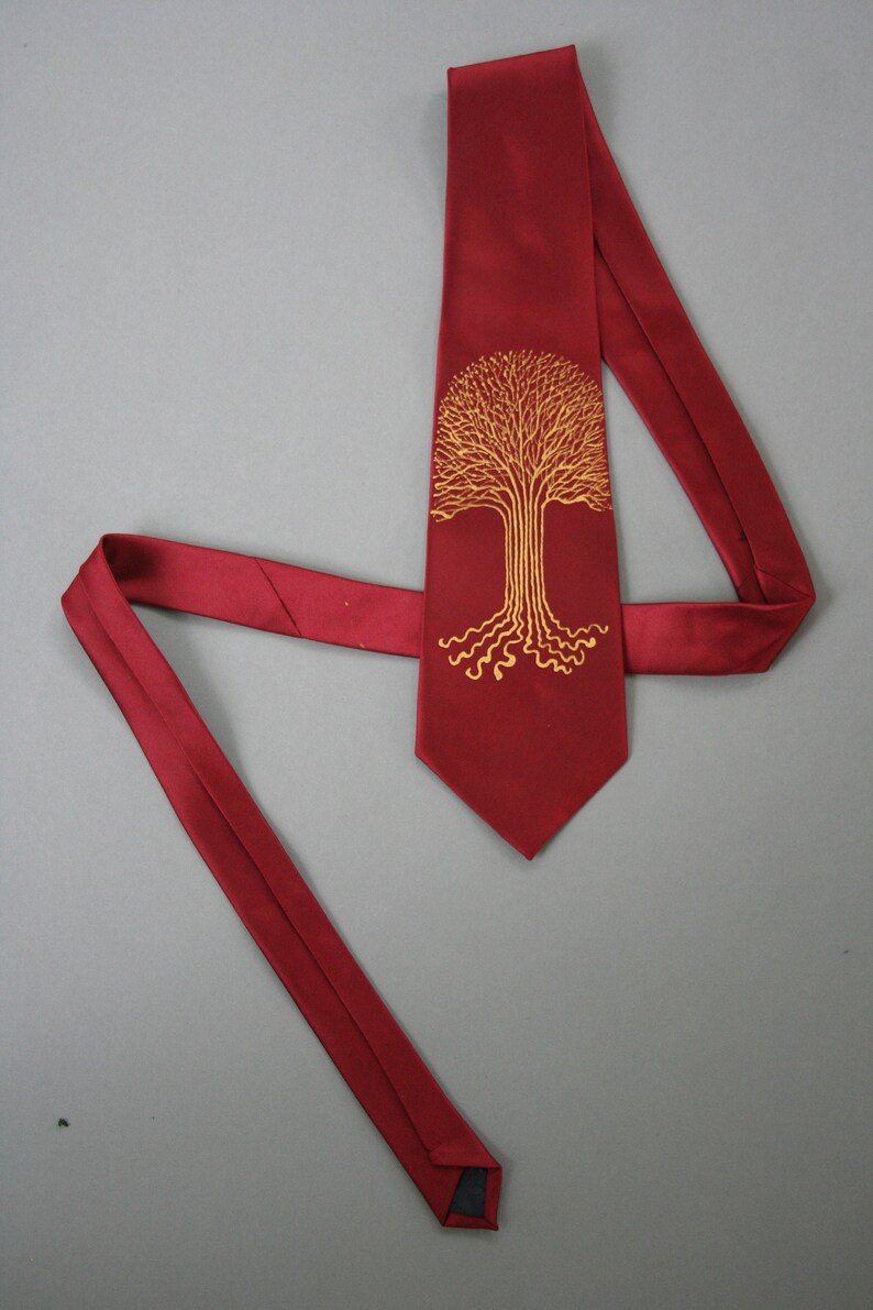 oak tie red tie LOTR tie tree tie
