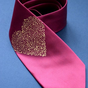 Heart rose tie ,  cravate d&#39;amour , boyfriend gift