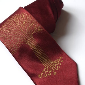 oak tie red tie LOTR tie tree tie