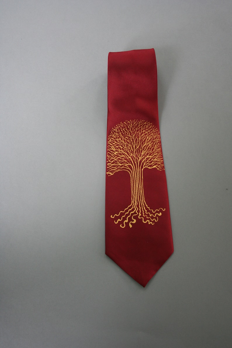 oak tie red tie LOTR tie tree tie