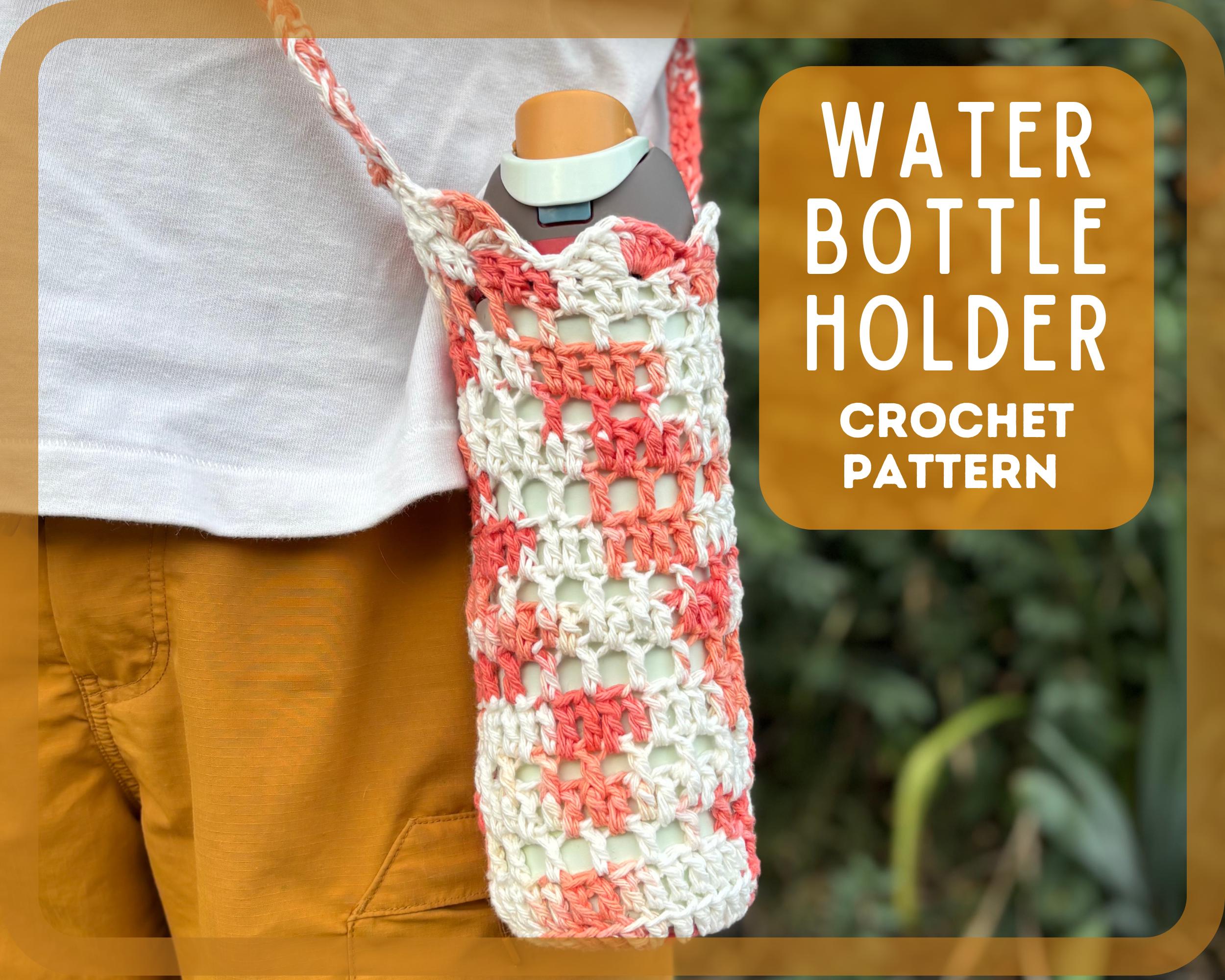 Water Bottle Holder with Flower Keychain