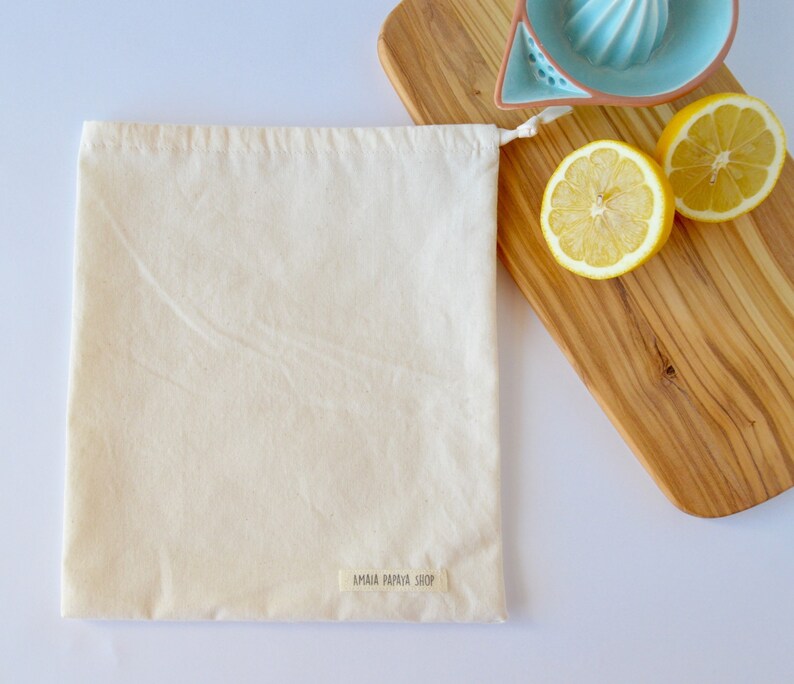 bulk bags reusable bags drawstring pouch grain bags cotton muslin bags farmers market bags Set of 3 reusable produce bags handmade