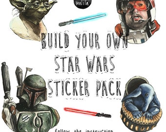 Build Your own Star Wars themed stickers pack!