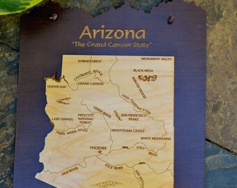Arizona State Wood Map