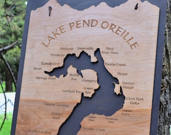 Lake Pend Oreille Wood Map