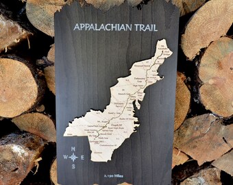 Appalachian Trail Wood Map