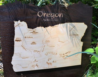 Oregon State Wood Map