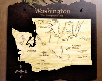 Washington State Wood Map