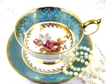 Belle tasse à thé vintage rare aynsley orchard fruits oban