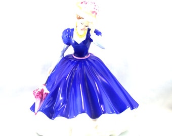 Hand Made Signed Royal Doulton Gorgeous Porcelain Figurine, Mary Series, Bone English China made in 1990s