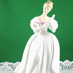 Hand Made & Decorated, Royal Doulton Artist Signed Beautiful Medium Porcelain Figurine,Denise Theme HN 2447,Bone English China made in 1980s