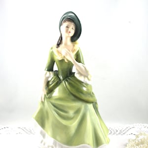Hand Made & Decorated, Royal Doulton Beautiful Medium Size Porcelain Figurine, Sandra Theme, Bone English China made in 1960s