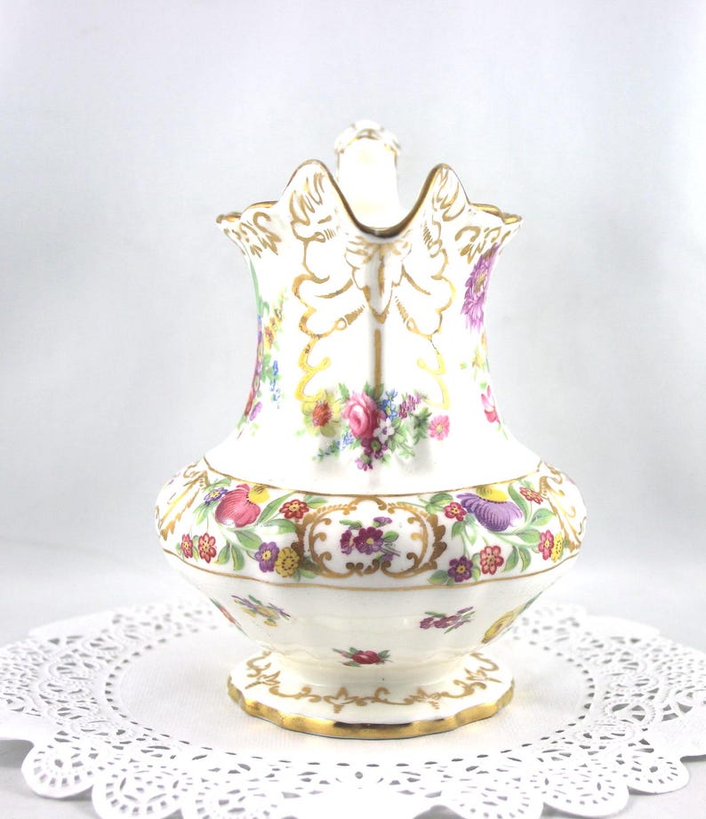 Hammersley Beautiful Floral Pitcher, Dresden Springs Pattern, Floral