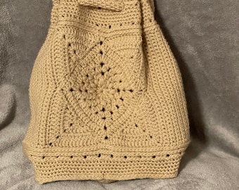 Handmade Crocheted backpack purse/bag