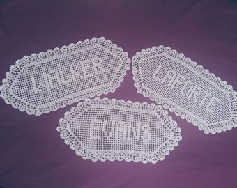 Crochet Name Doily/Doilies