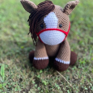 Handmade crocheted stuffed animal horse