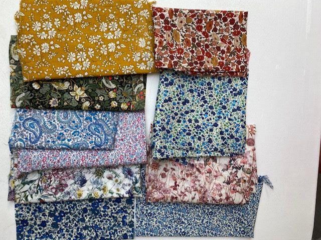 Liberty offcuts  ~ crafting fabric ~ scrap bundle ~ Lawn cotton ~  100grams (3.5 ozs), Please see all pictures and read description ~ LB2