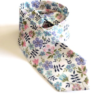 Liberty of London  Men&#39;s Tie  made in Floral Liberty Print  &quot;Edenham &quot; - ~  floral tie / necktie / mens tie wedding  gift  mens wear