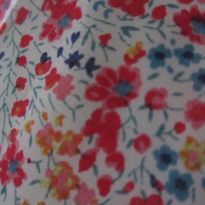 Liberty of London Print Pheobe pepsi helder koraal, roze, blauw, oranje en geel bloemen stropdas / stropdas afbeelding 4