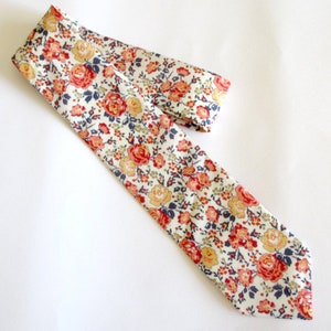 Liberty of London  Liberty Print ~ Felicity ~ floral design in blue , mustard and tangerine