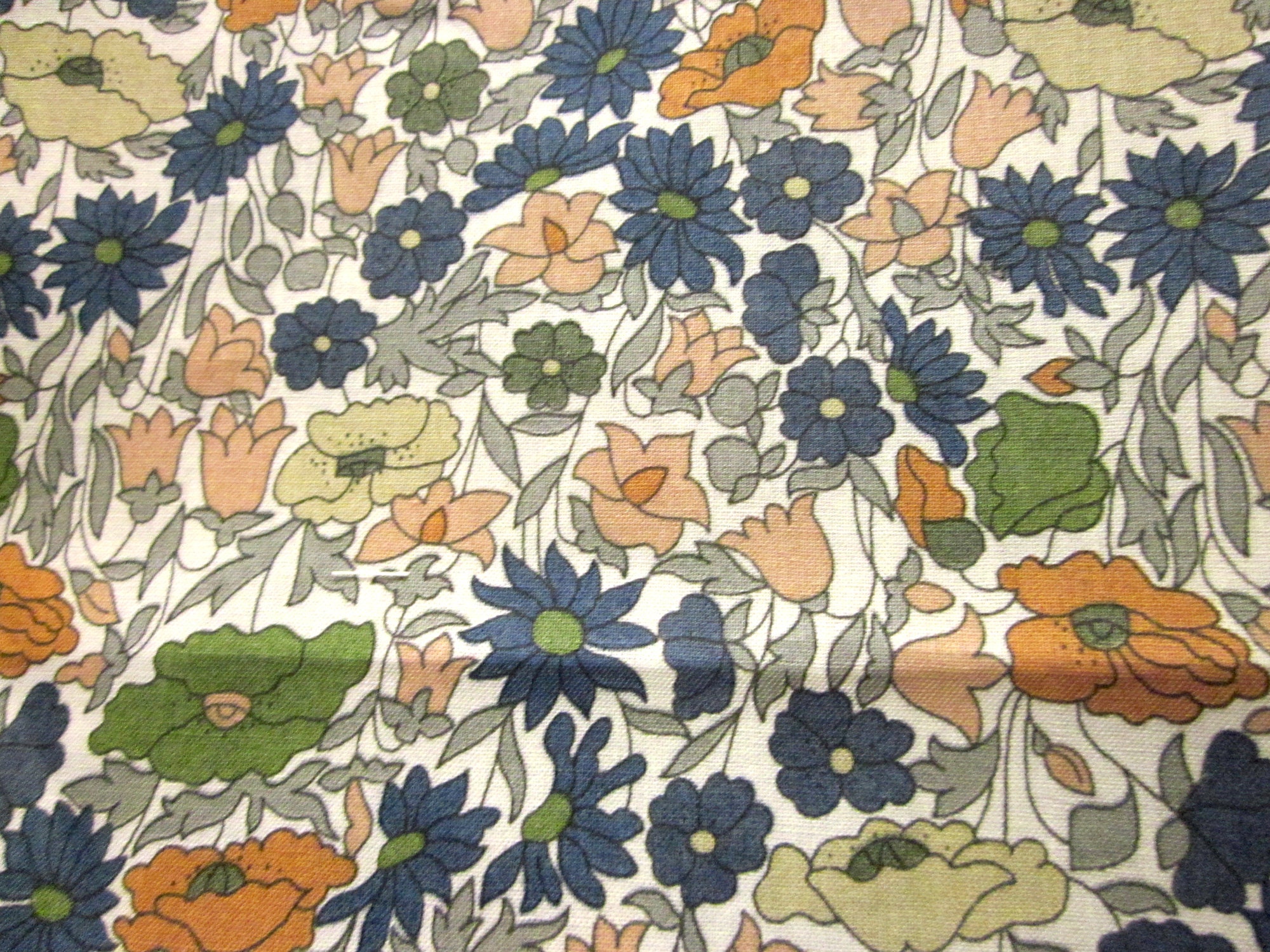 Pocket Square in Liberty Print Fabric " Poppy and Daisy" Autumn Colours ...