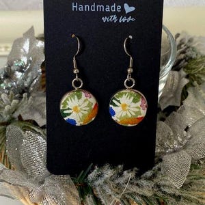 Orecchini pendenti in tessuto con stampa Liberty ~ matrimonio ~ compleanno ~ regalo ~ Daises