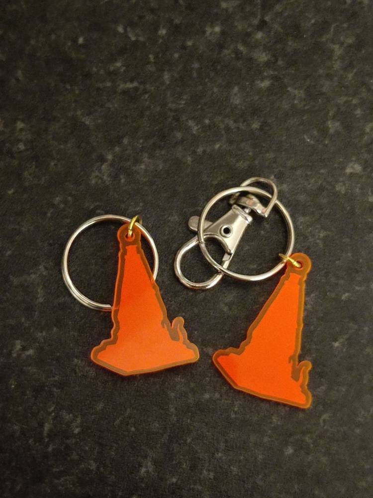 Traffic Cone Ghost Keyrings Yokai Keyring Key Ring Monster Etsy