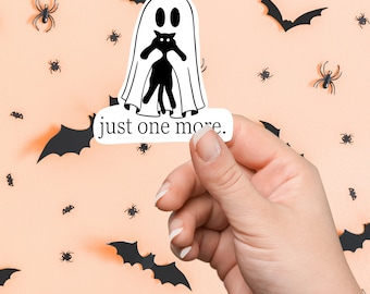 Just one more cat Sheet Ghostie kiss-cut sticker/ Halloween sticker