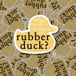 Rubber Duck Function Wizard Kiss-Cut Stickers/ Magic Sticker/ HP sticker/ Laptop sticker/ Nerdy Sticker/ Waterbottle sticker