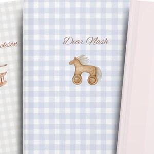 Libro de recuerdos para bebé, regalo personalizado con el nombre del bebé, libro de hitos para baby shower, regalo para mamá primeriza, diario para el nombre del bebé, diario para el hijo