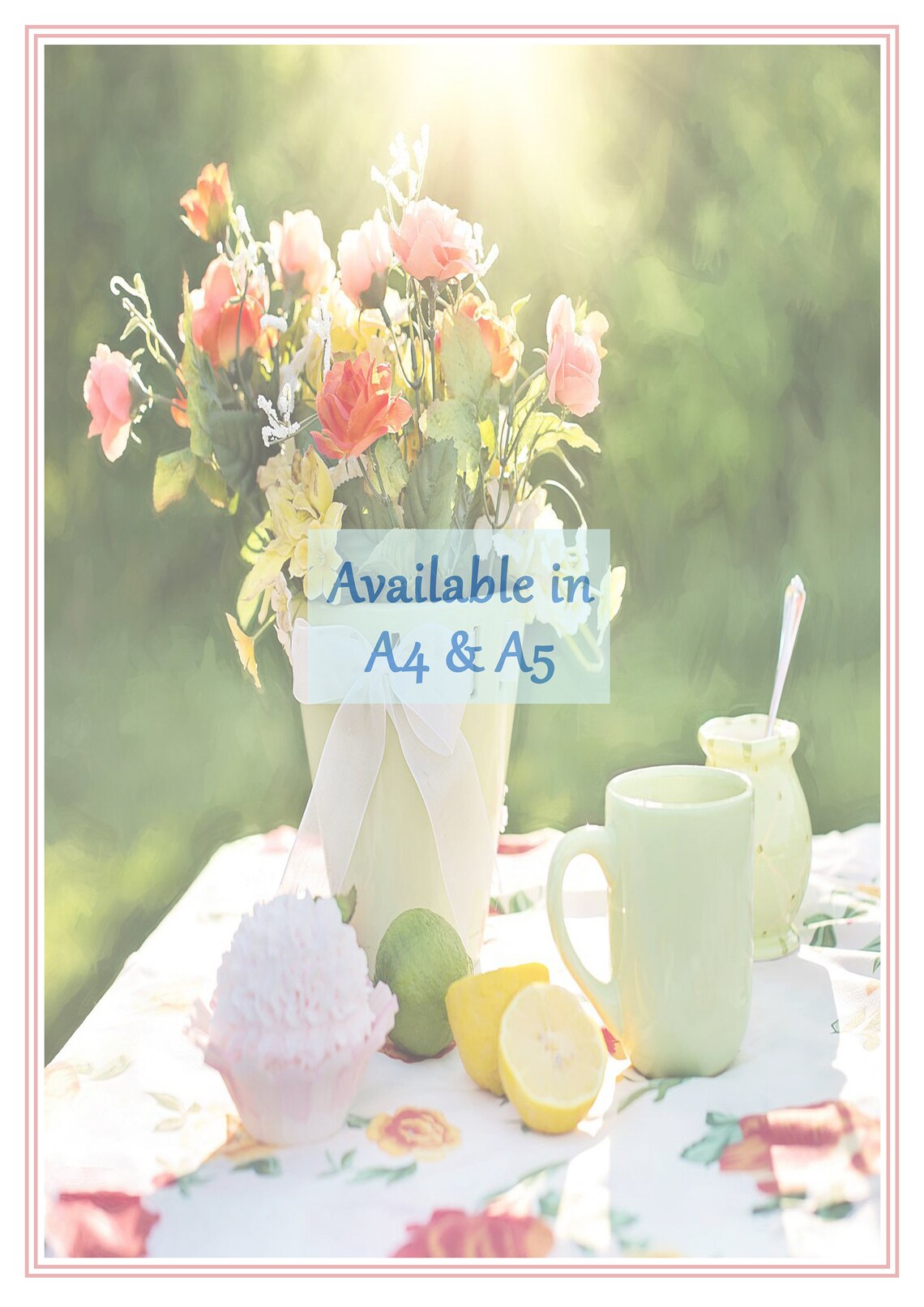 Printable Stationery Afternoon Tea Letter Paper A4 Unlined - Etsy
