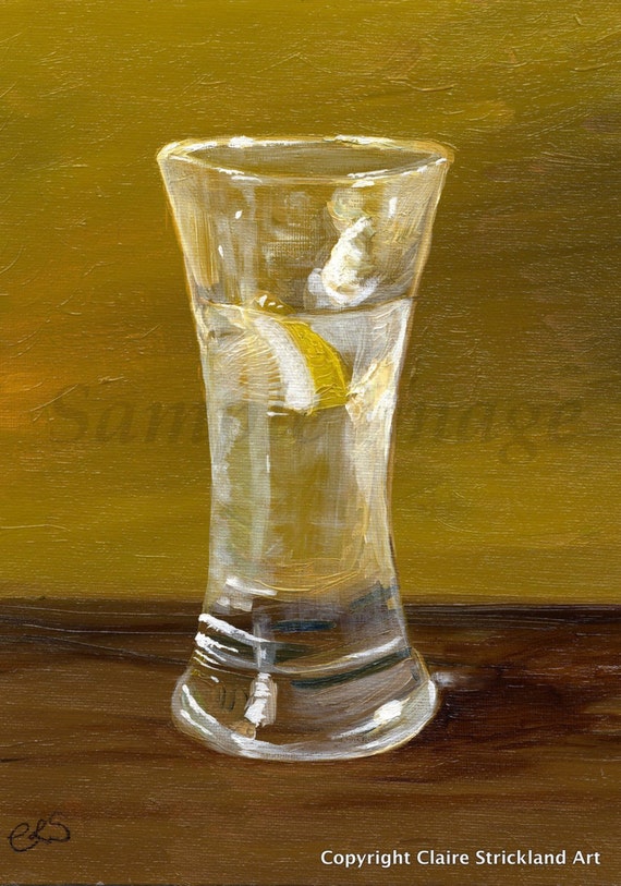 Gin and Tonic Print of original oil painting by English Artist Etsy