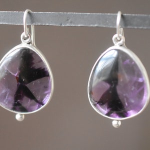 Amethyst trapyche earrings