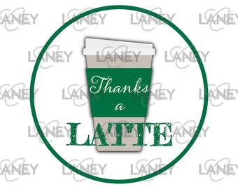 Coffee-Themed "Thanks a Latte" Thank You Tag