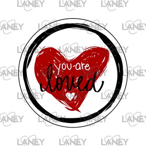 Herz &quot;&quot;You Are Loved&quot;&quot; Hand beschriftete Tags .&quot;